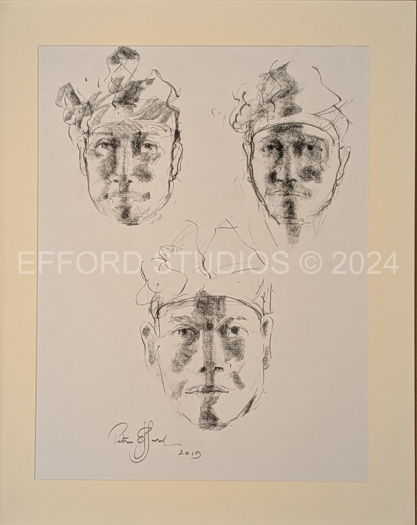 Balinese Man in Portrait and three Studies