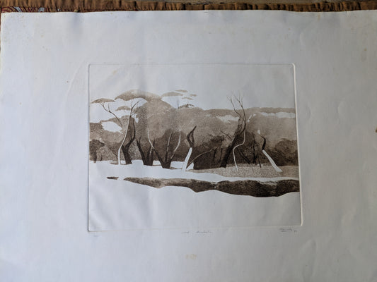 Kevin Pearsh, "West Australia", etching 1974